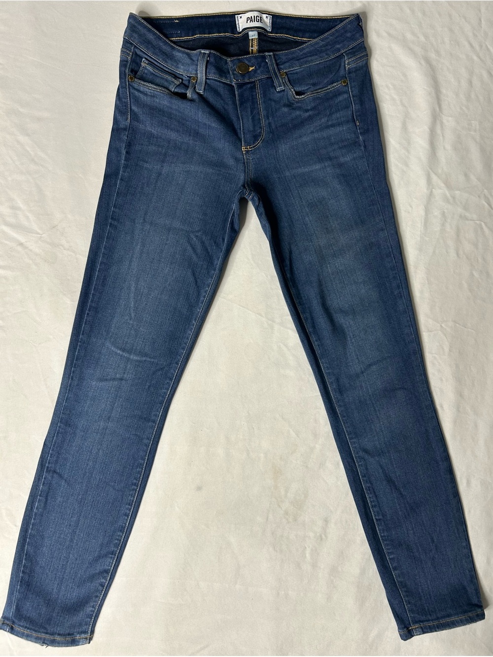 PAIGE Verdugo Crop Skinny Jeans Size 27 Medium Wash High Rise Ankle Los Angeles